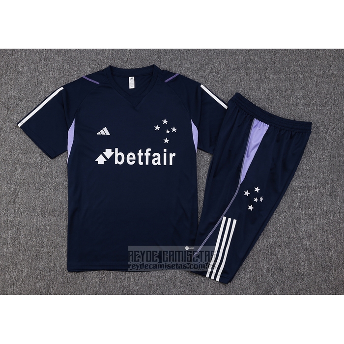 Chandal del Cruzeiro Manga Corta 2023-2024 Azul - Pantalon Corto